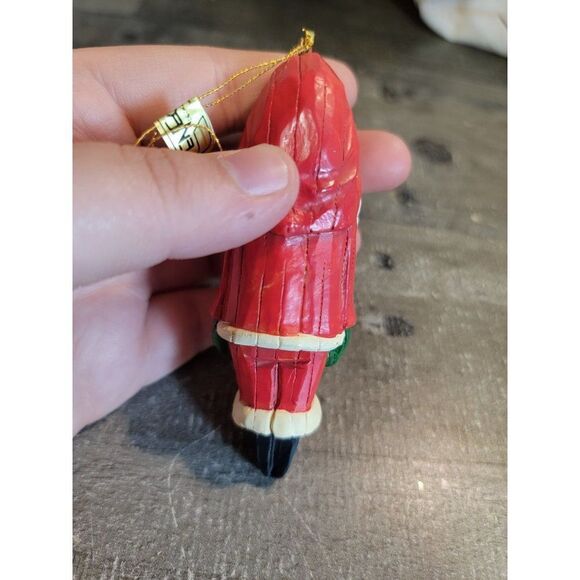Enesco Santa icicle ornament Xmas Decor rustic wooden - Picture 4 of 5